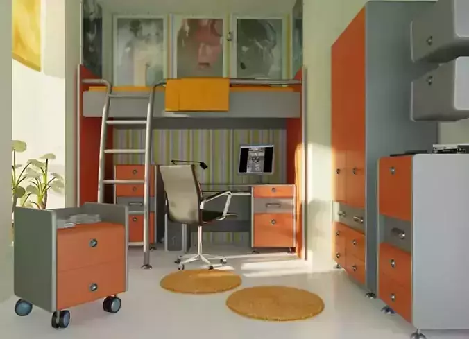 Teenager Bedroom Scene