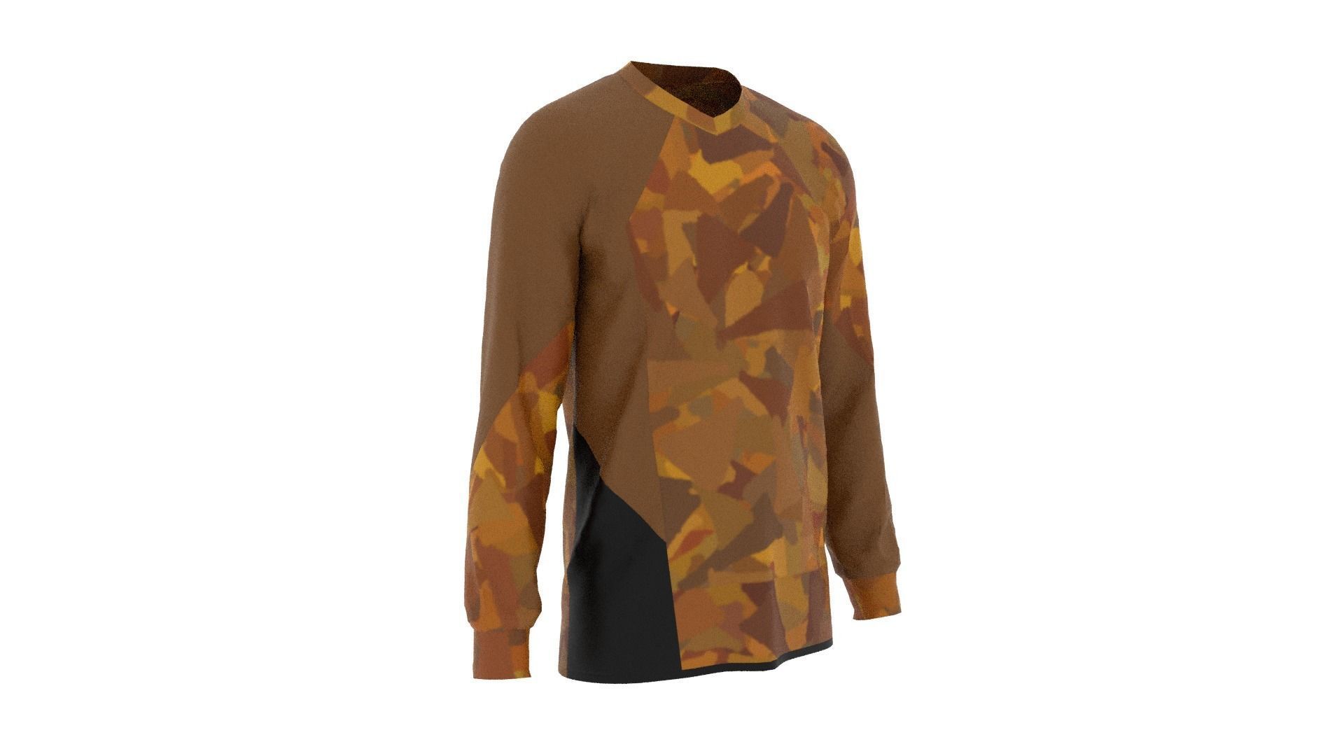 Military Sweater Low-poly 3D model_3