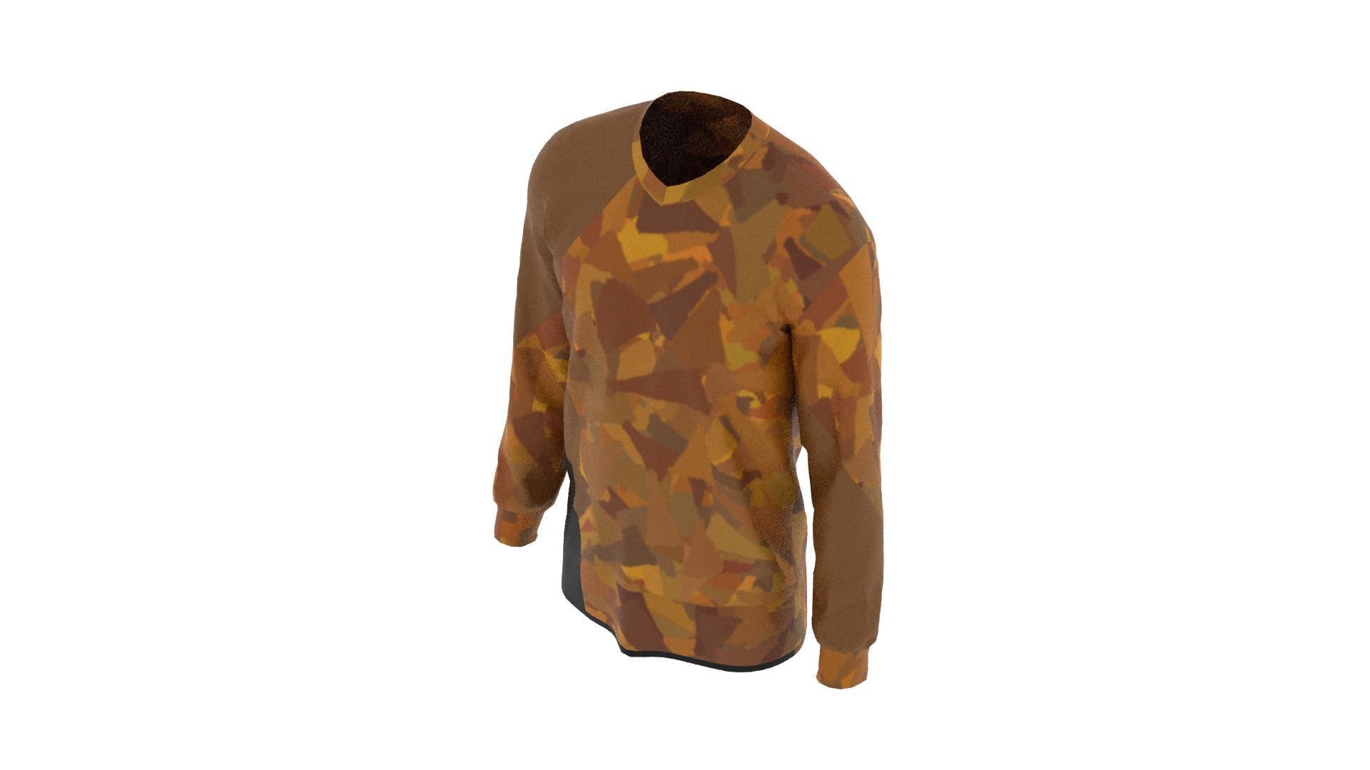 Military Sweater Low-poly 3D model_6