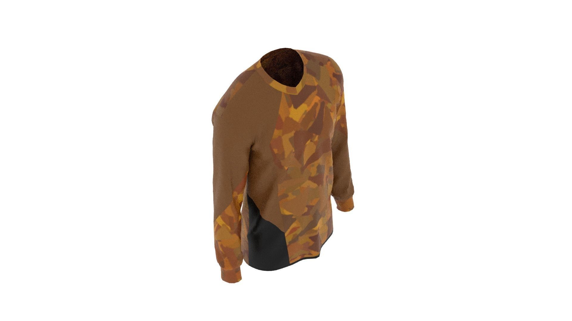 Military Sweater Low-poly 3D model_7