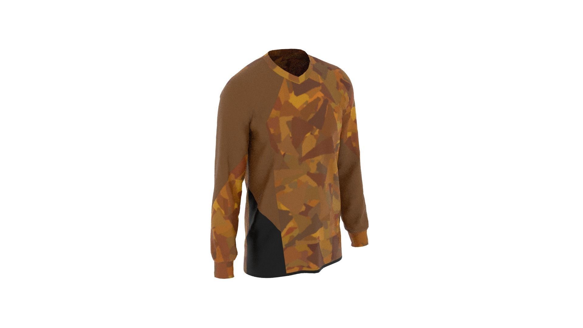 Military Sweater Low-poly 3D model_4