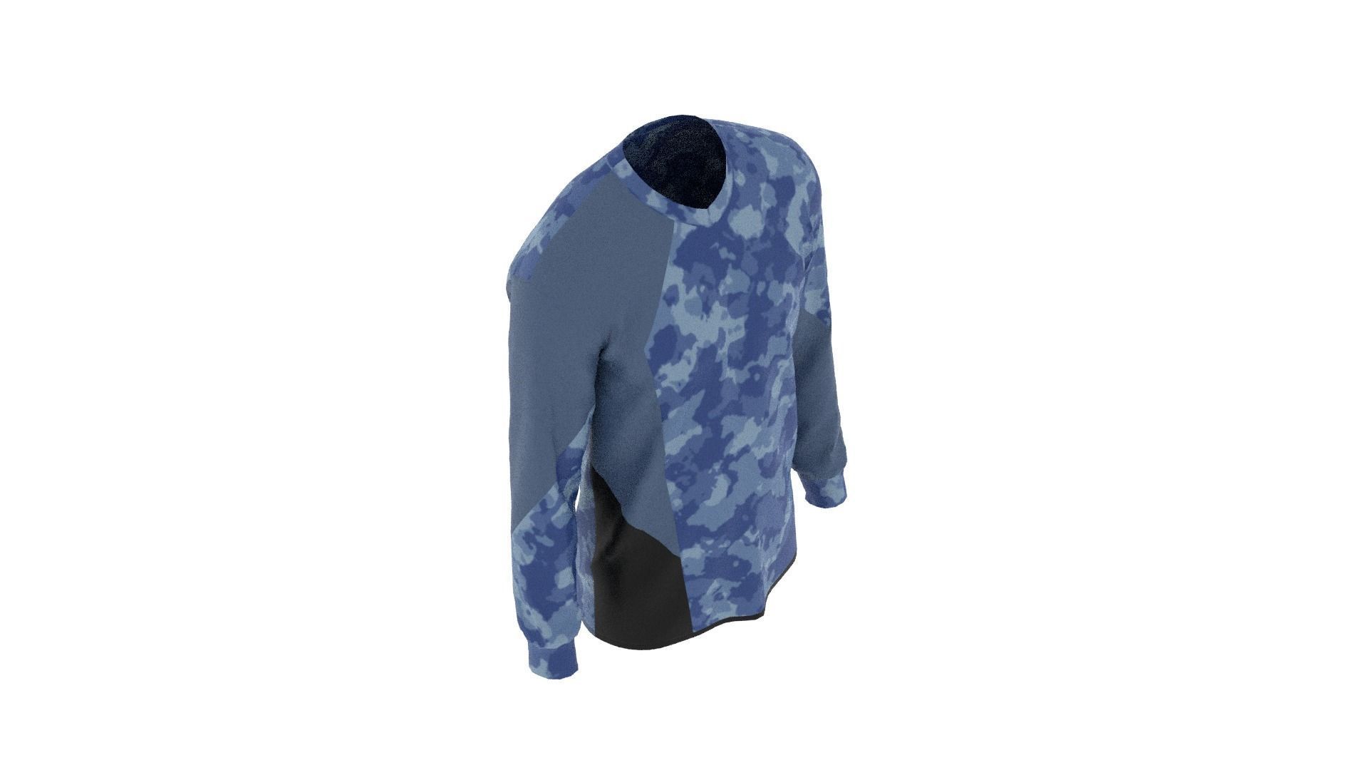 Military Sweater Low-poly 3D model_7