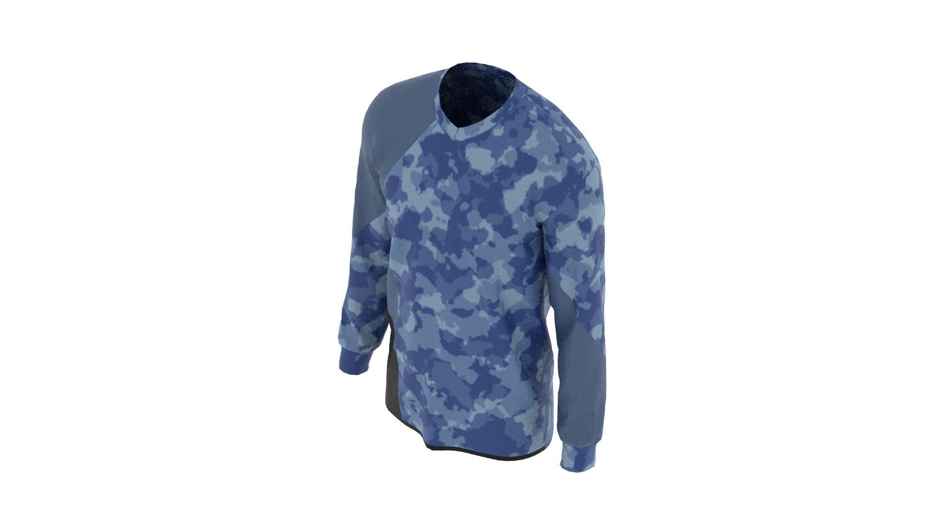 Military Sweater Low-poly 3D model_6