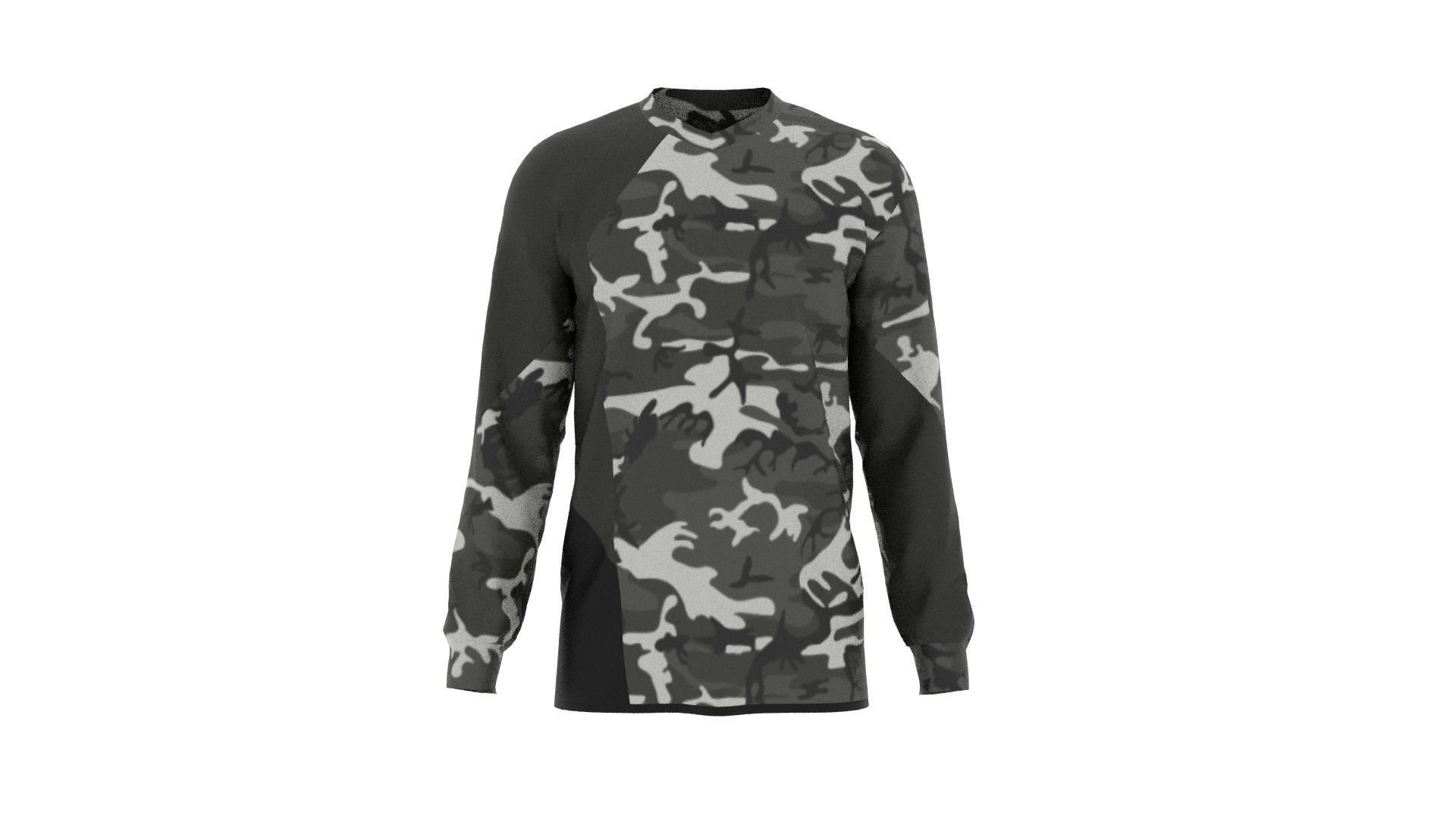 Military Sweater Low-poly 3D model_1