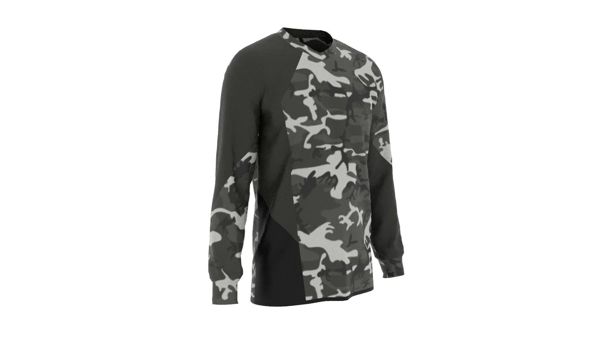 Military Sweater Low-poly 3D model_3