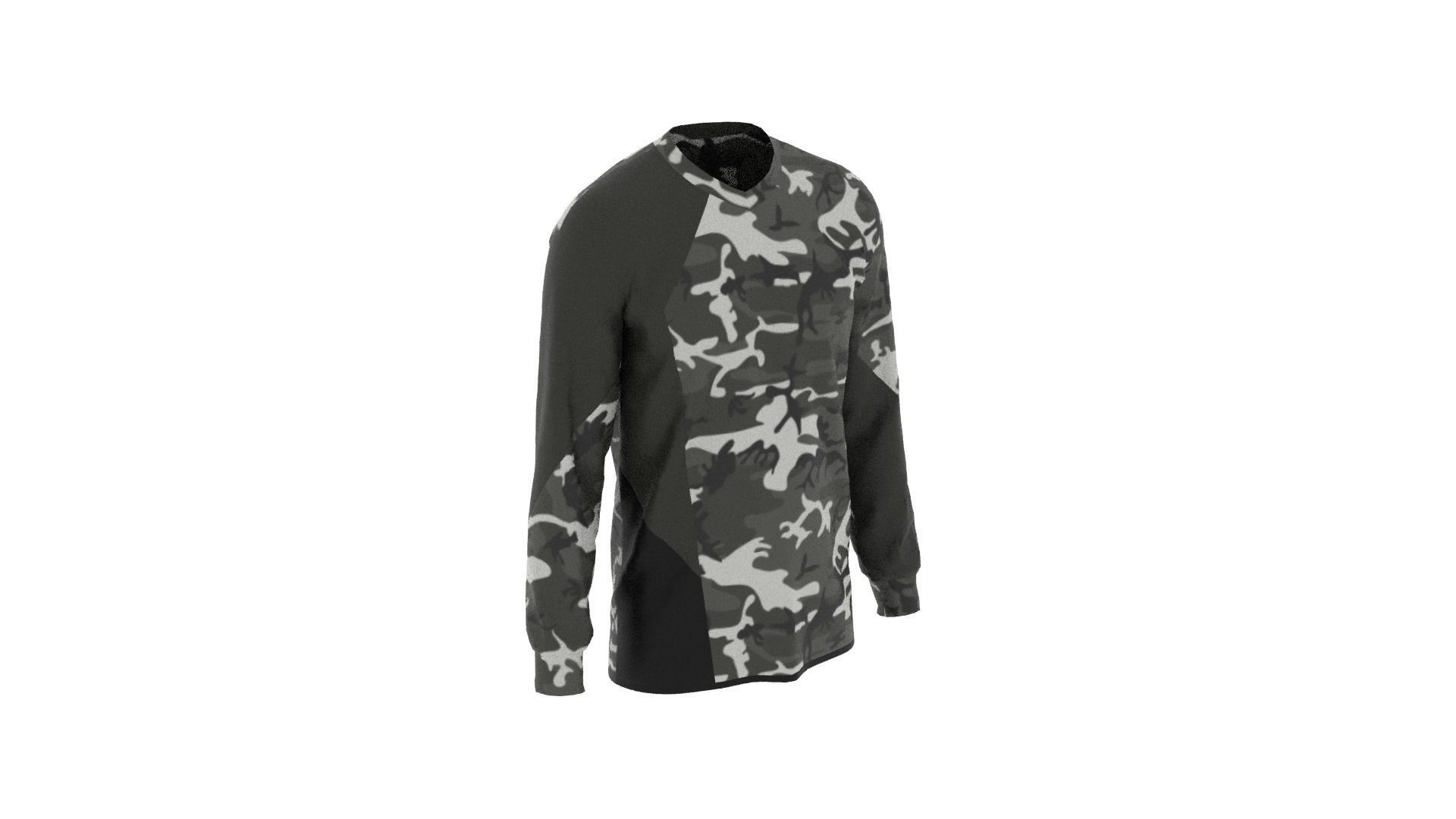 Military Sweater Low-poly 3D model_4