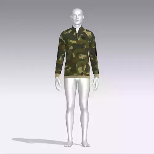 Sweater mannequin in camouflage