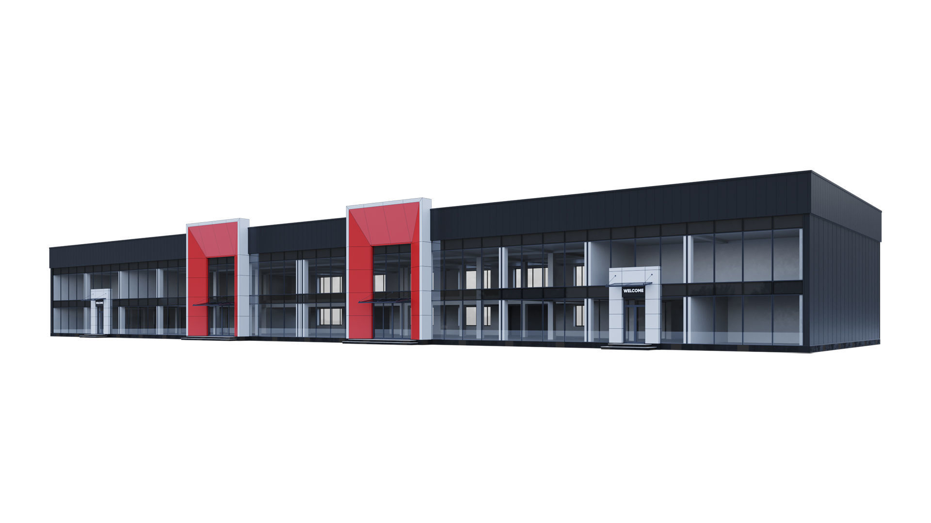 Car Shop Building 3D model_1