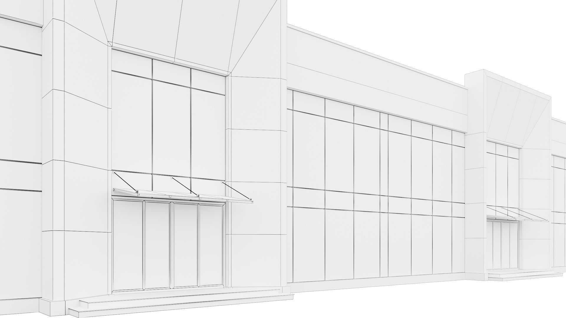 Car Shop Building 3D model_5