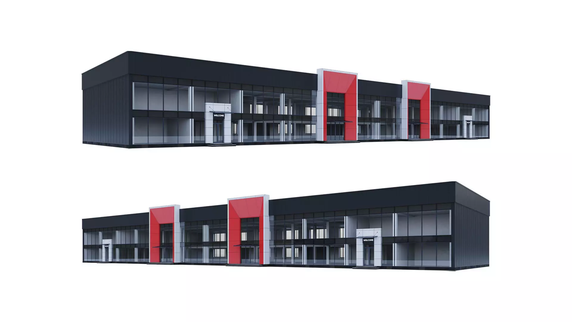 Car Shop Building 3D model_0