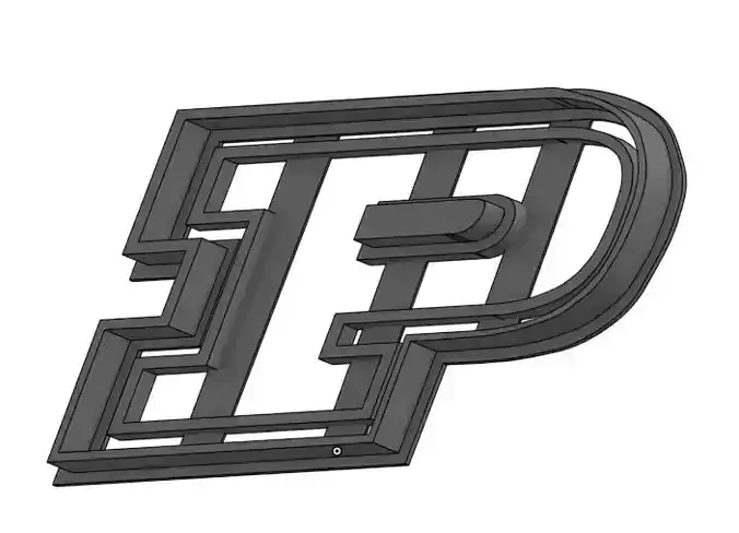 Purdue cookie cutter 3D print model