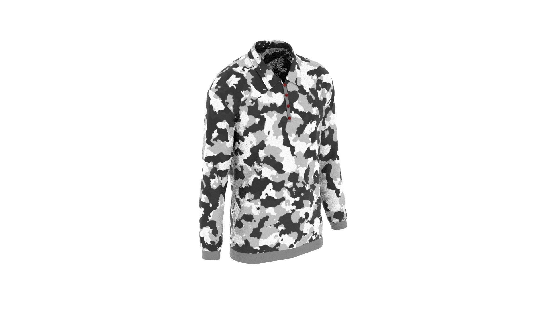 Sweater - Jumper - Soldier Low-poly 3D model_4