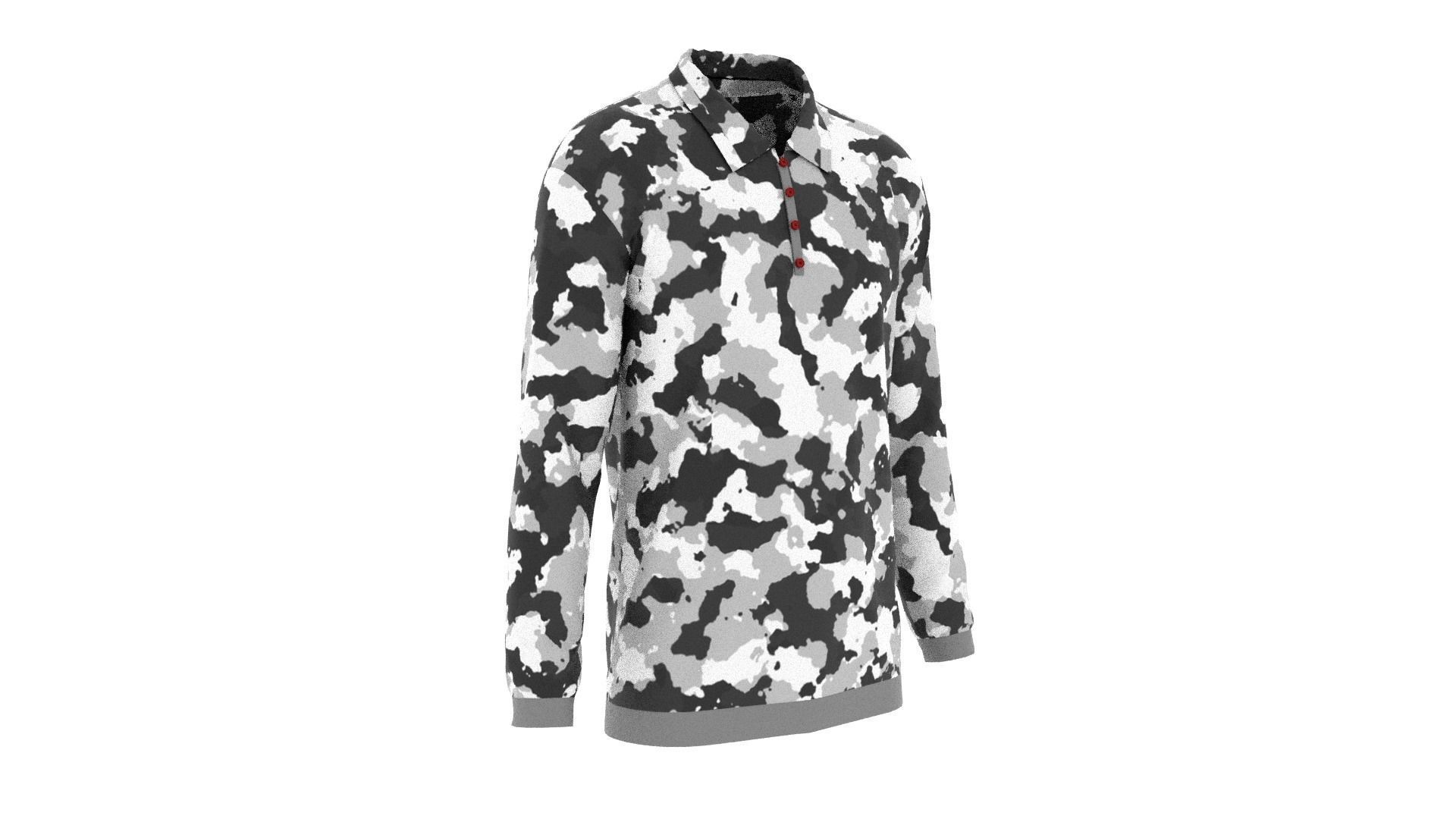 Sweater - Jumper - Soldier Low-poly 3D model_3