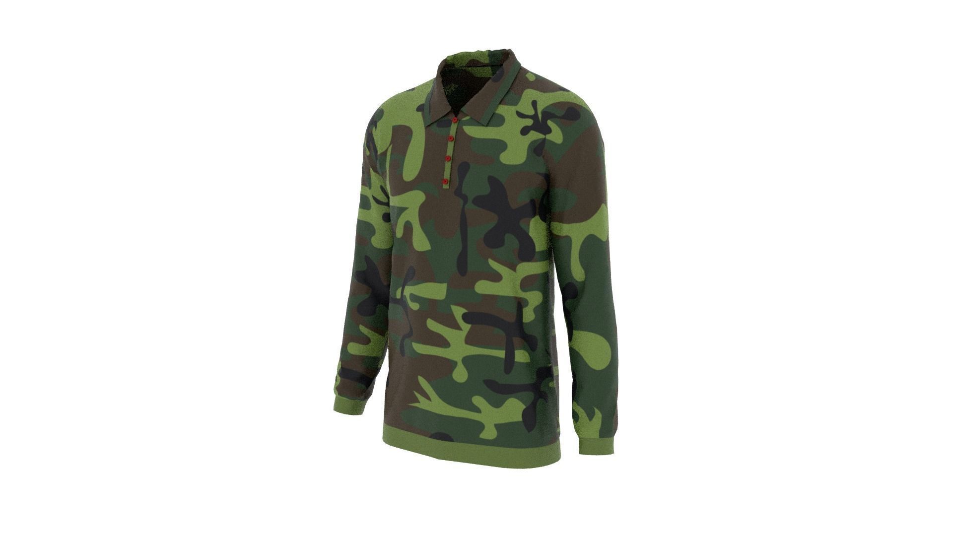 Sweater - Jumper - Soldier Low-poly 3D model_2