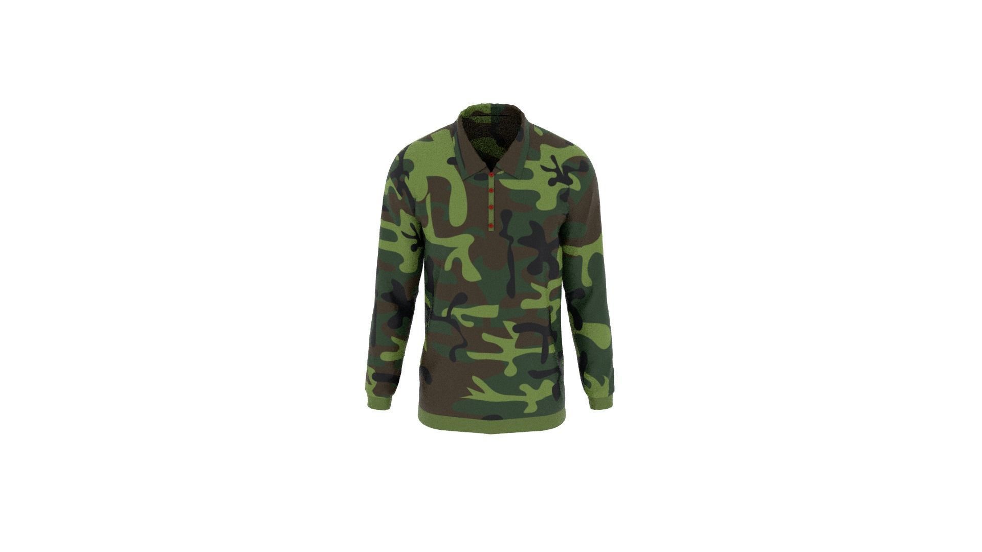 Sweater - Jumper - Soldier Low-poly 3D model_5