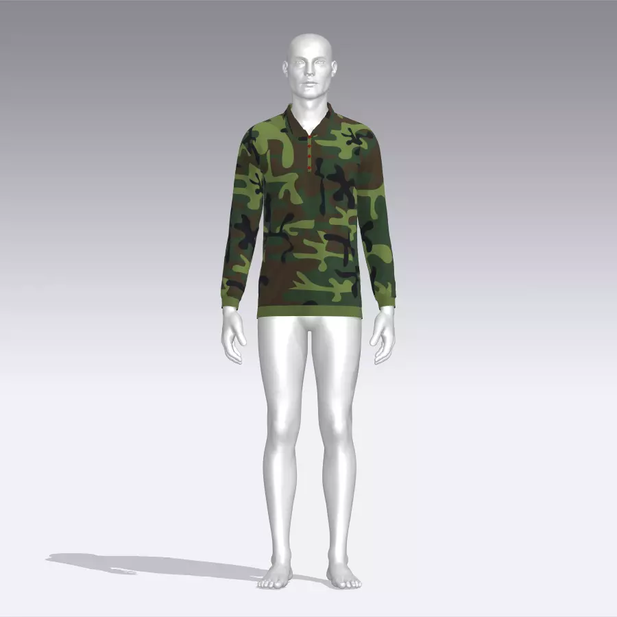 Sweater - Jumper - Soldier Low-poly 3D model_0