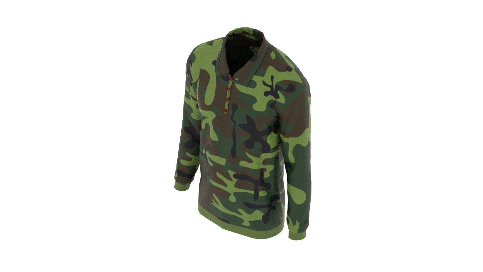 Sweater - Jumper - Soldier Low-poly 3D model_6