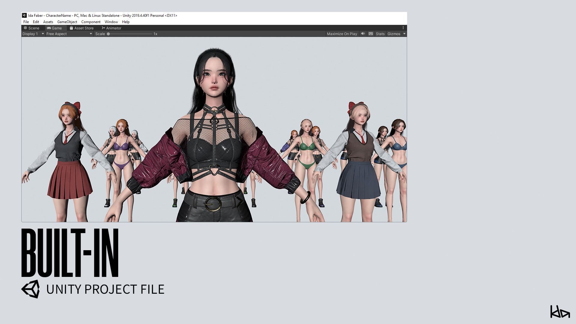 K-POP SERIES Sun - Game Ready Low-poly 3D model_19