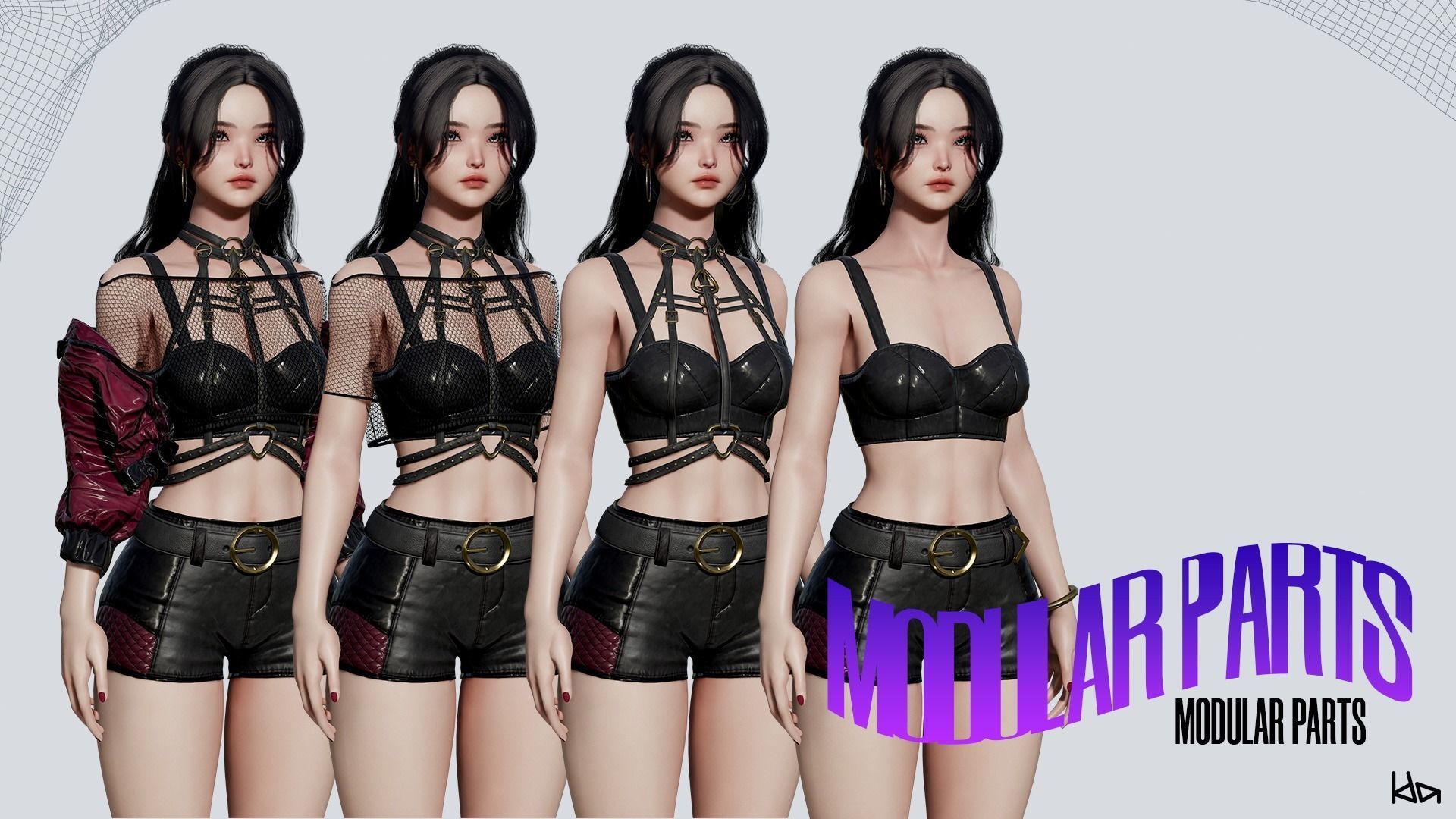 K-POP SERIES Sun - Game Ready Low-poly 3D model_7