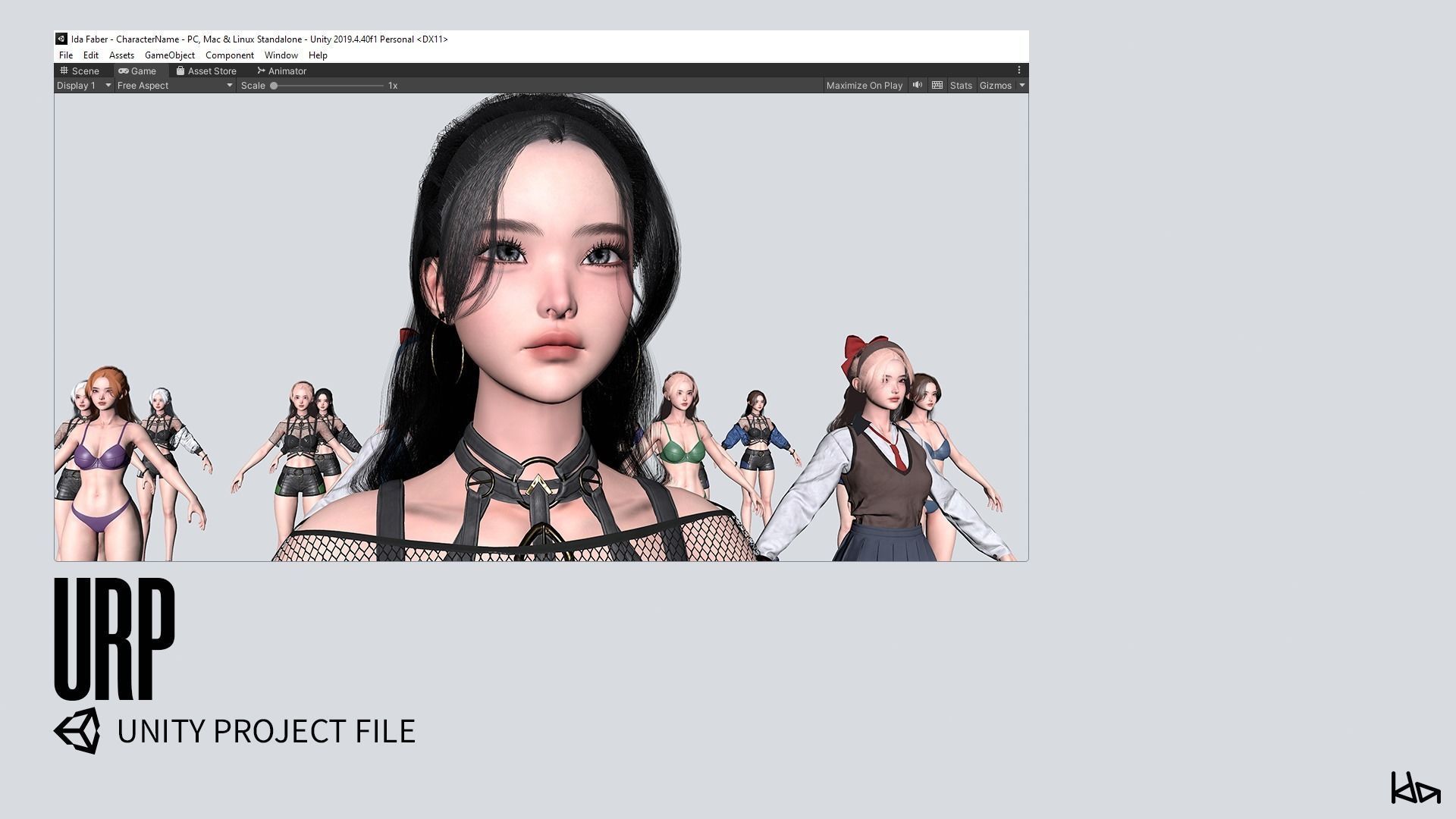 K-POP SERIES Sun - Game Ready Low-poly 3D model_21