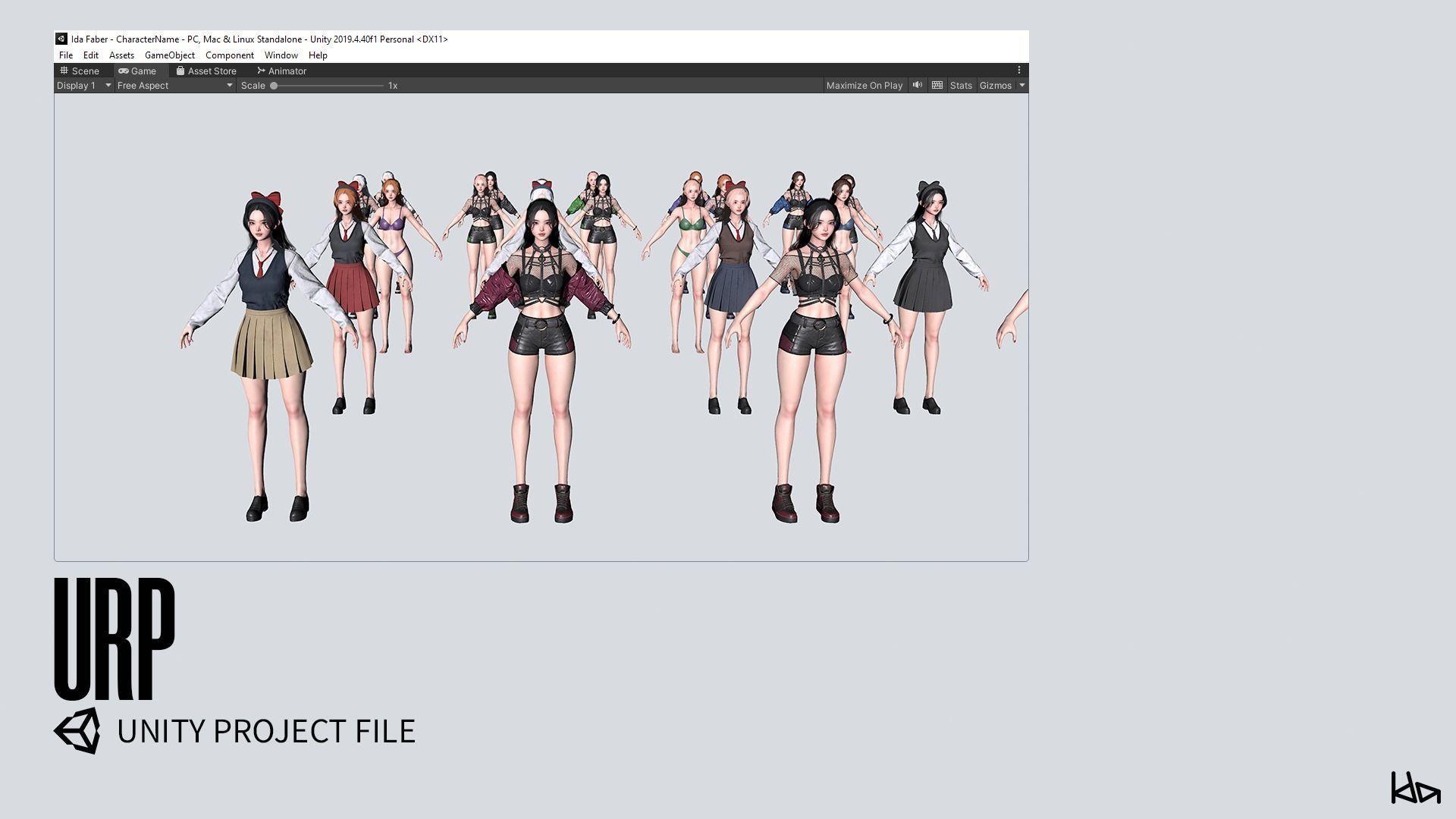 K-POP SERIES Sun - Game Ready Low-poly 3D model_23