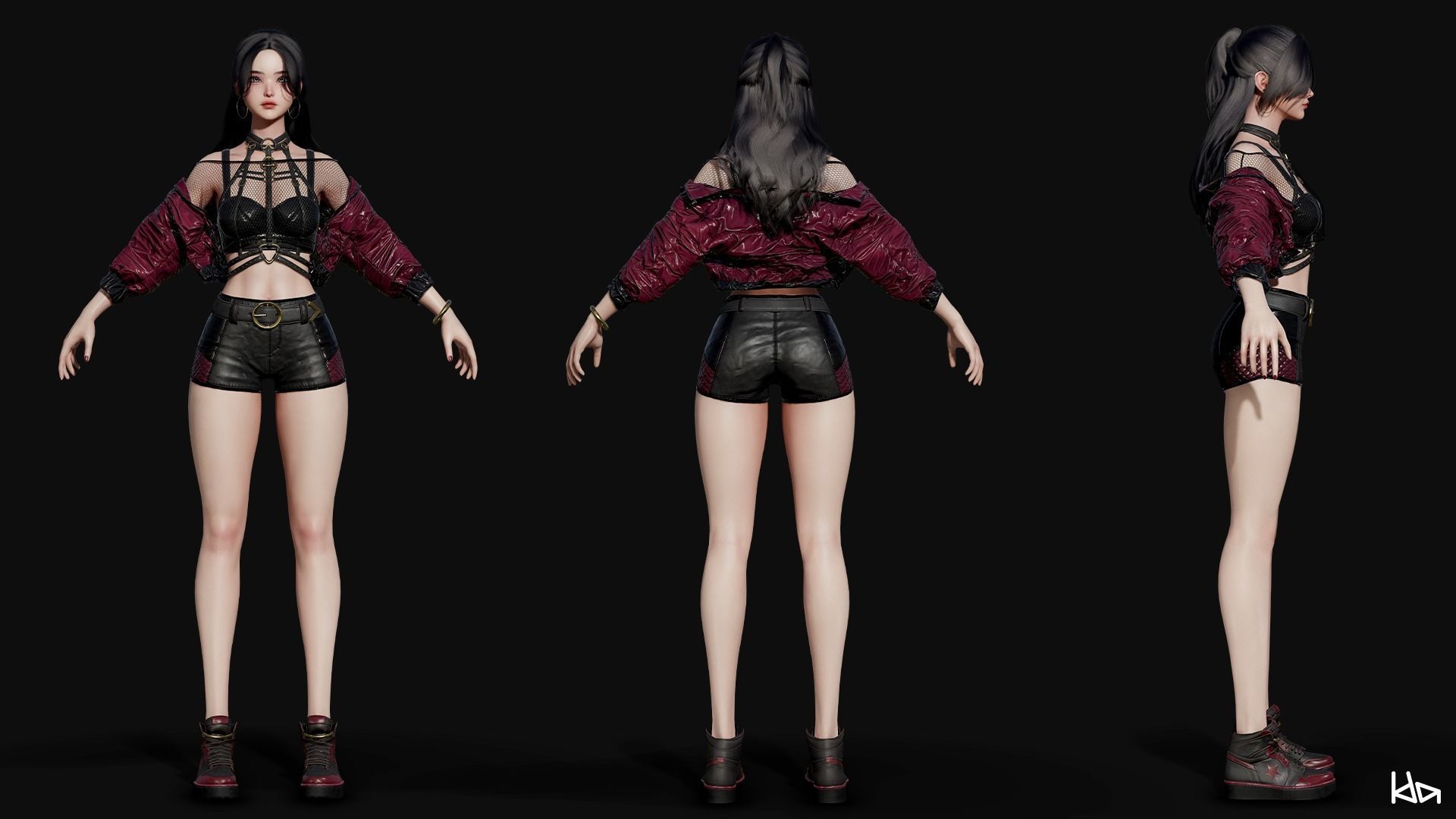 K-POP SERIES Sun - Game Ready Low-poly 3D model_30