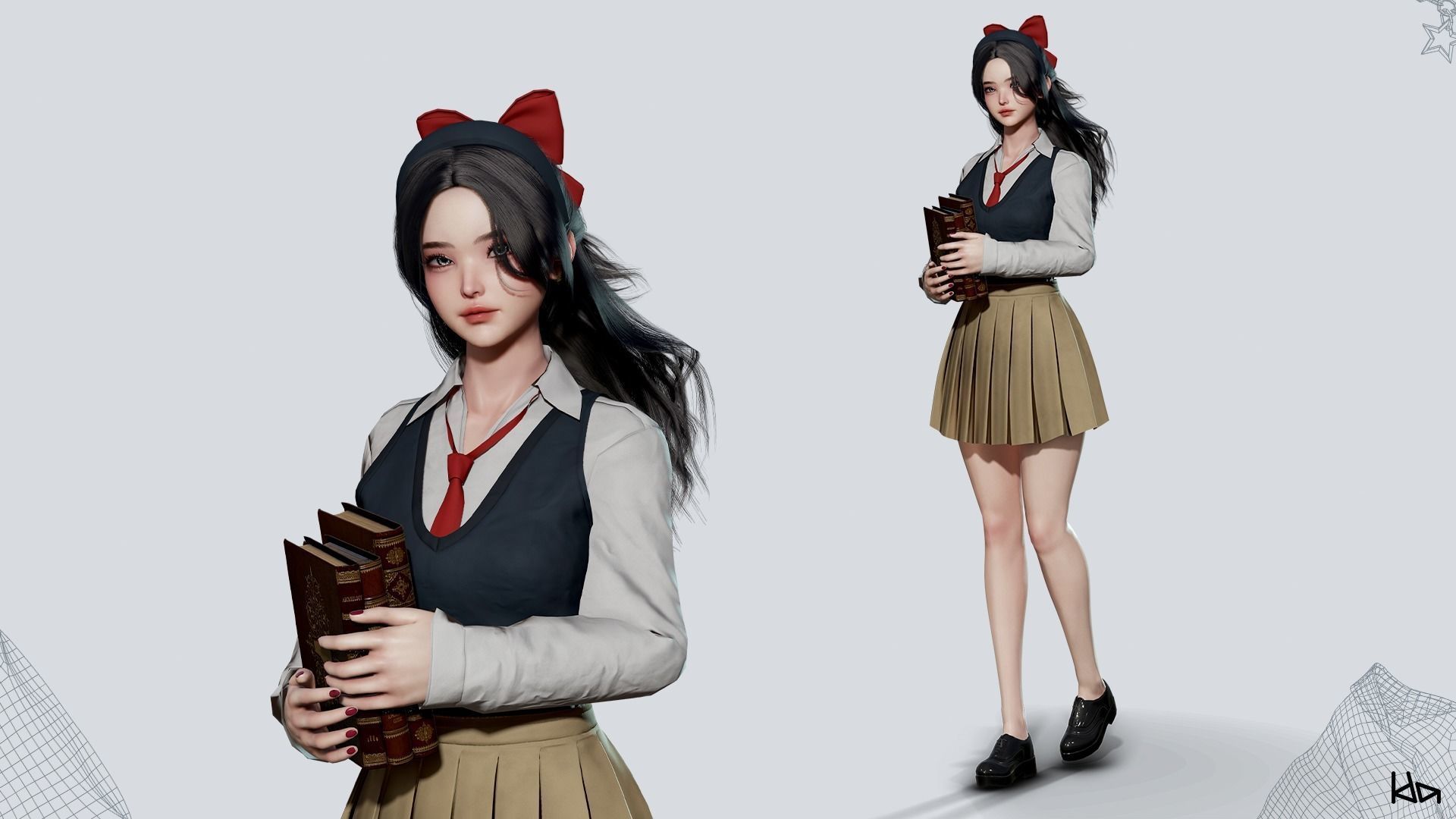K-POP SERIES Sun - Game Ready Low-poly 3D model_16