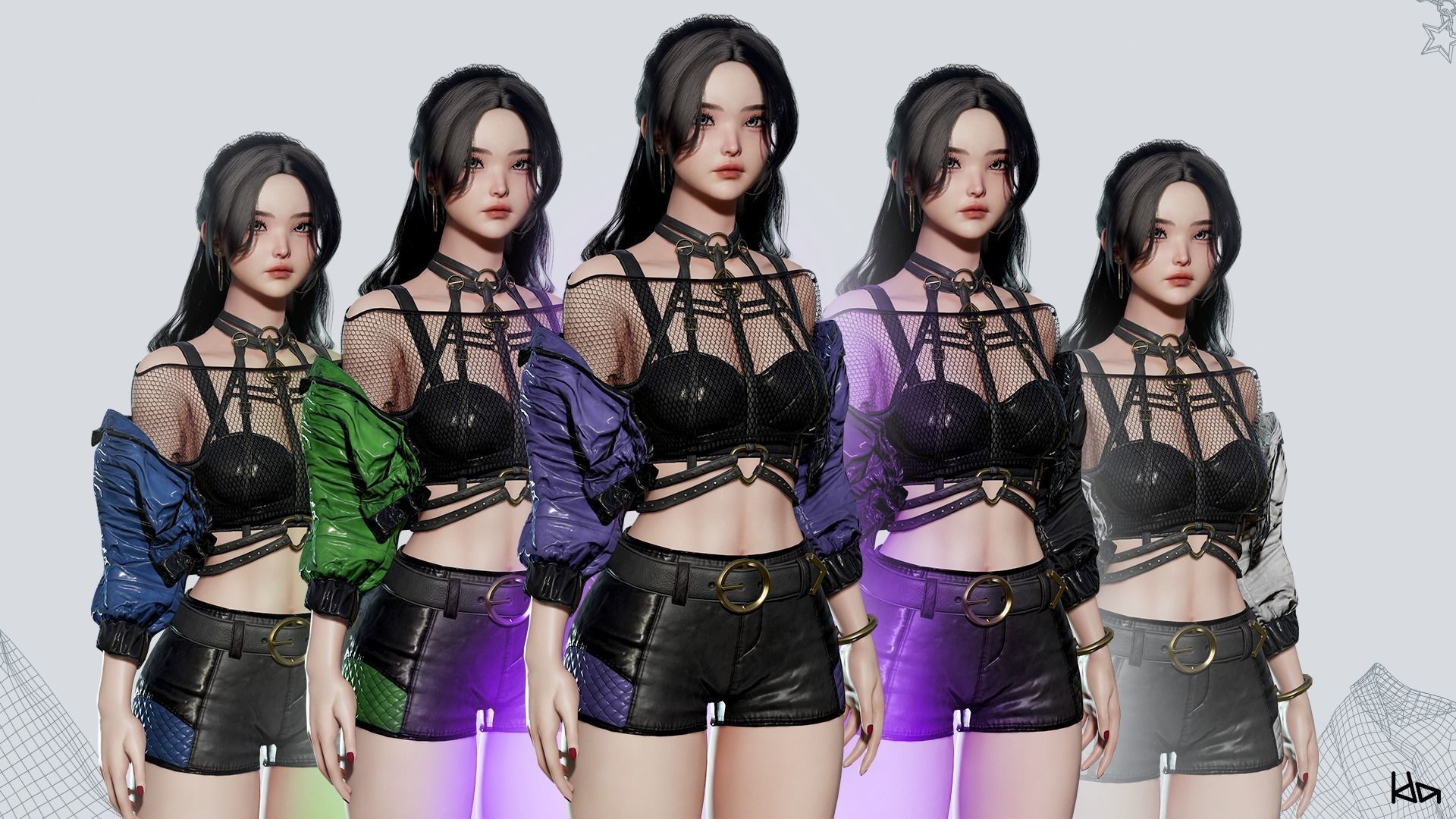 K-POP SERIES Sun - Game Ready Low-poly 3D model_5