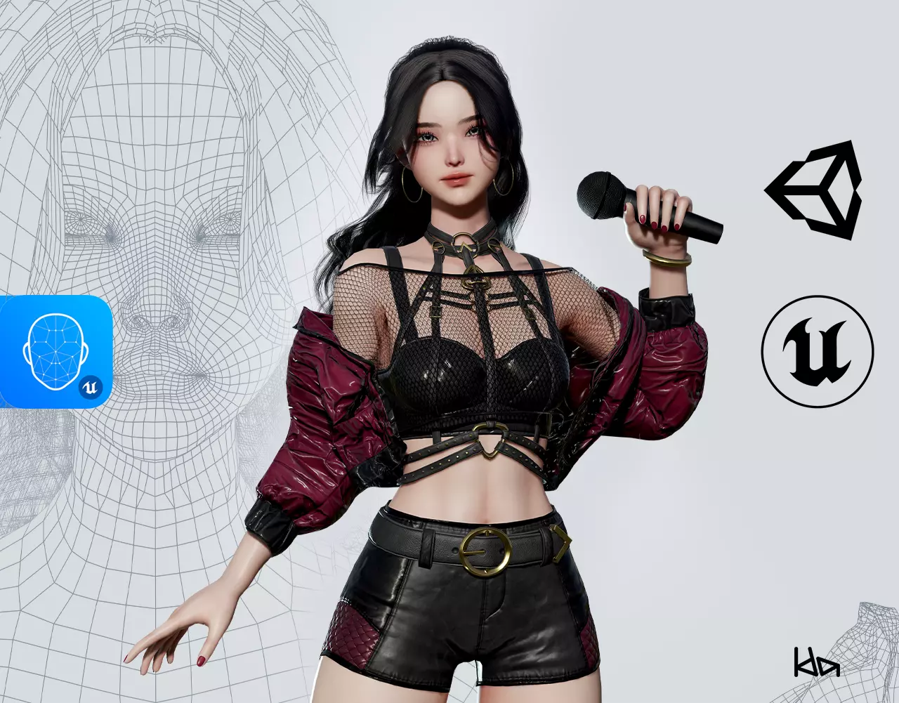 K-POP SERIES Sun - Game Ready Low-poly 3D model_0