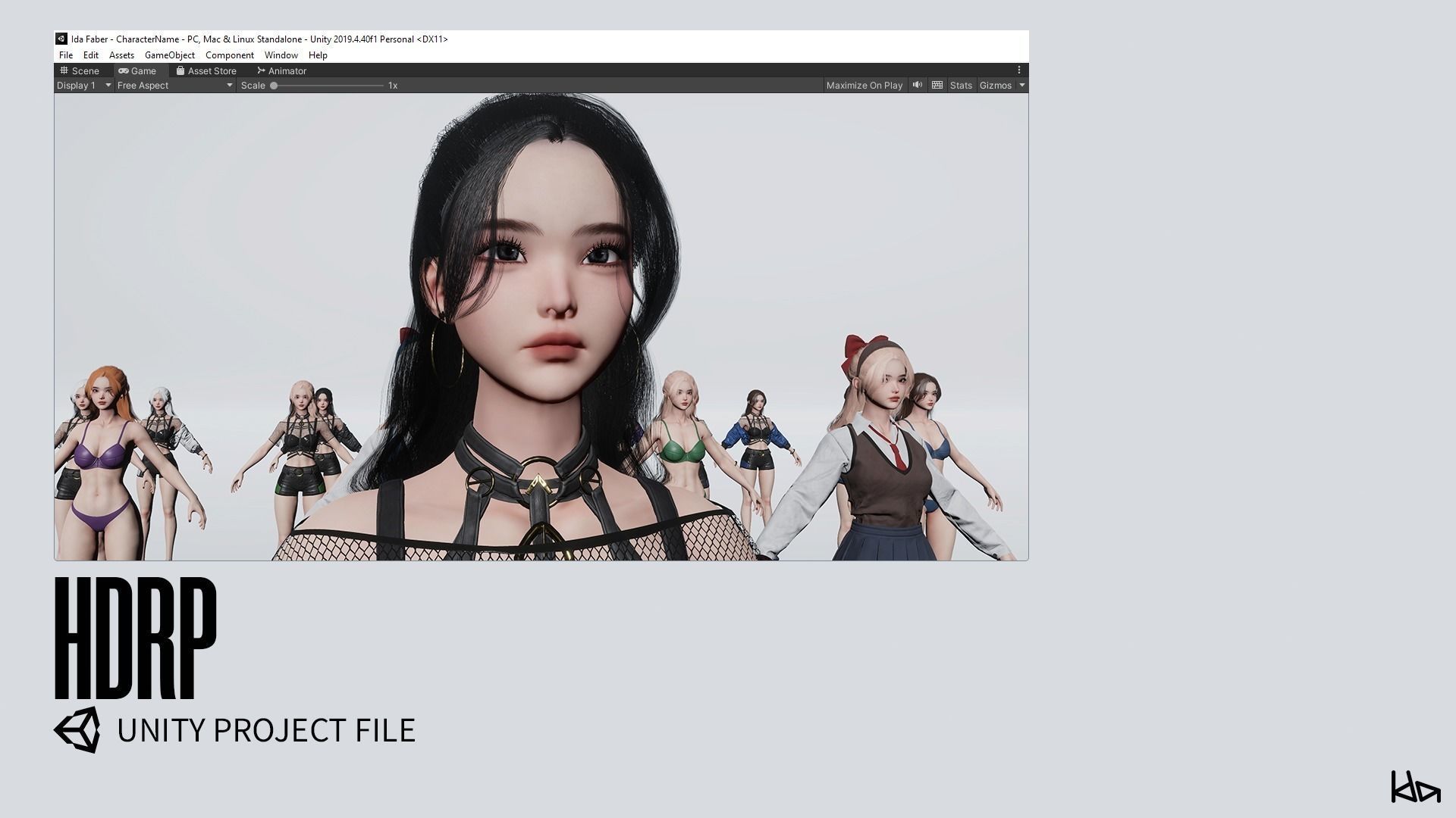 K-POP SERIES Sun - Game Ready Low-poly 3D model_24