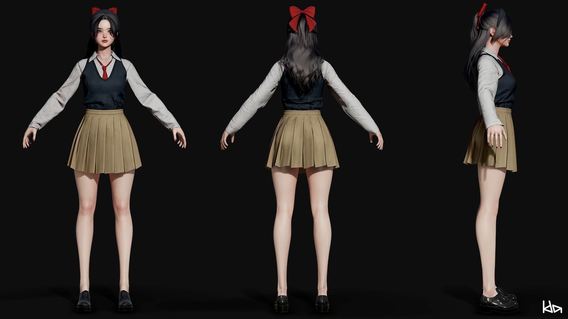 K-POP SERIES Sun - Game Ready Low-poly 3D model_32