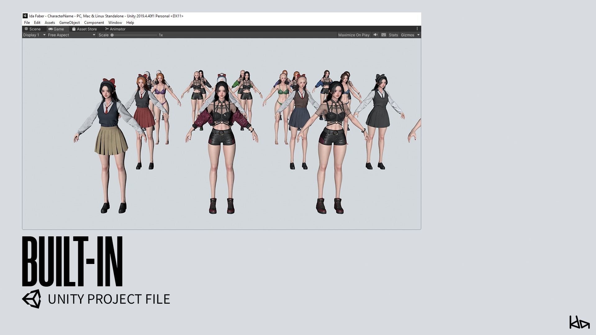 K-POP SERIES Sun - Game Ready Low-poly 3D model_20