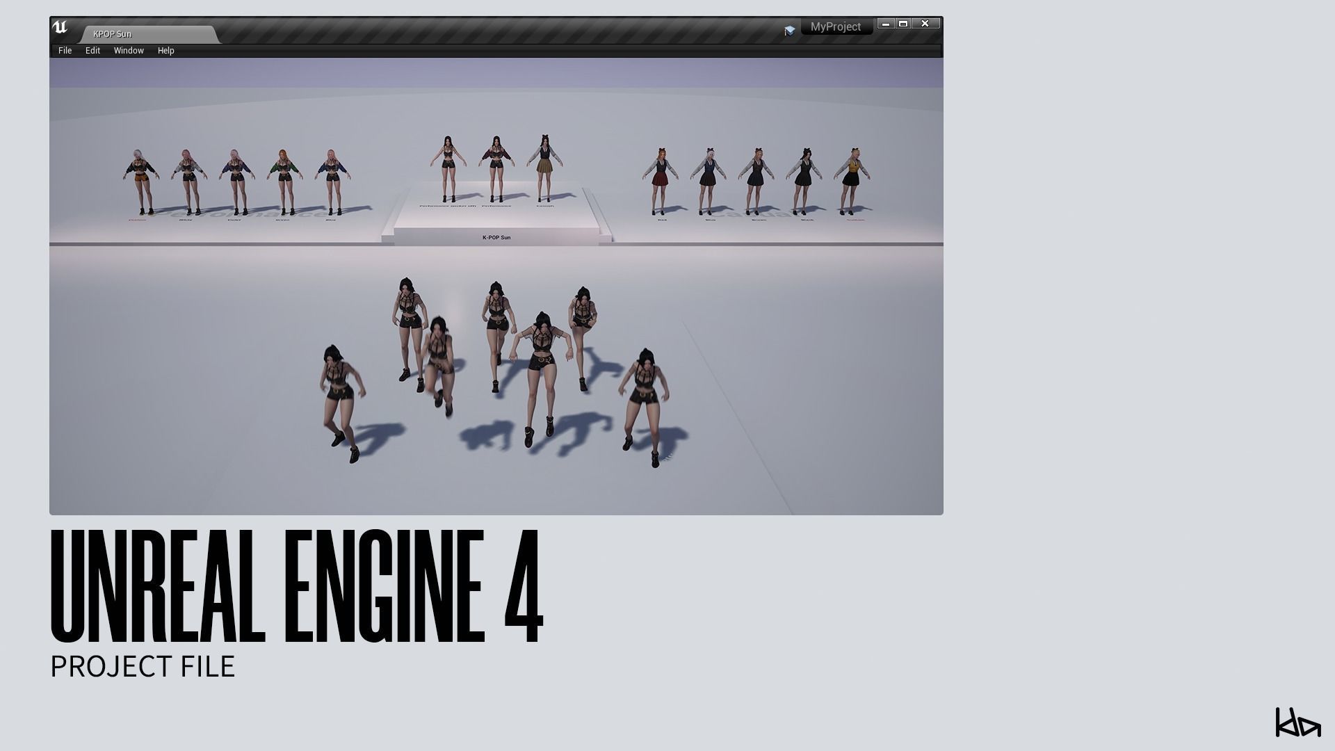 K-POP SERIES Sun - Game Ready Low-poly 3D model_29