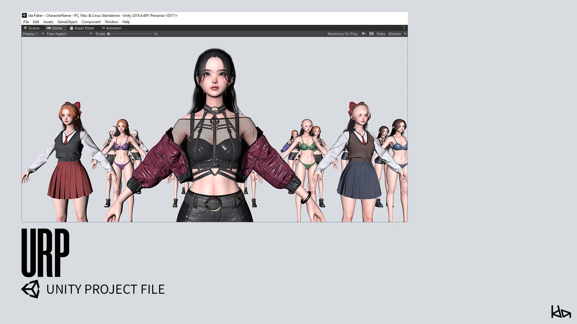 K-POP SERIES Sun - Game Ready Low-poly 3D model_22