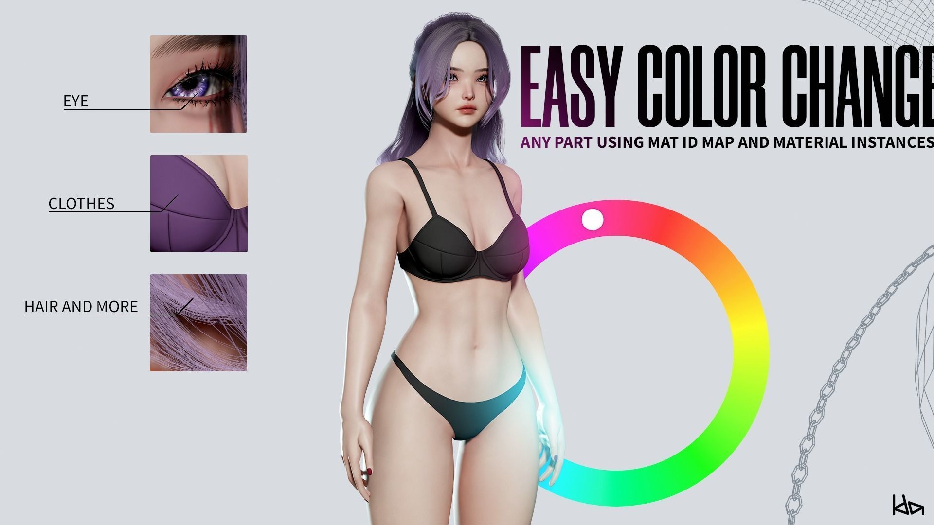 K-POP SERIES Sun - Game Ready Low-poly 3D model_4