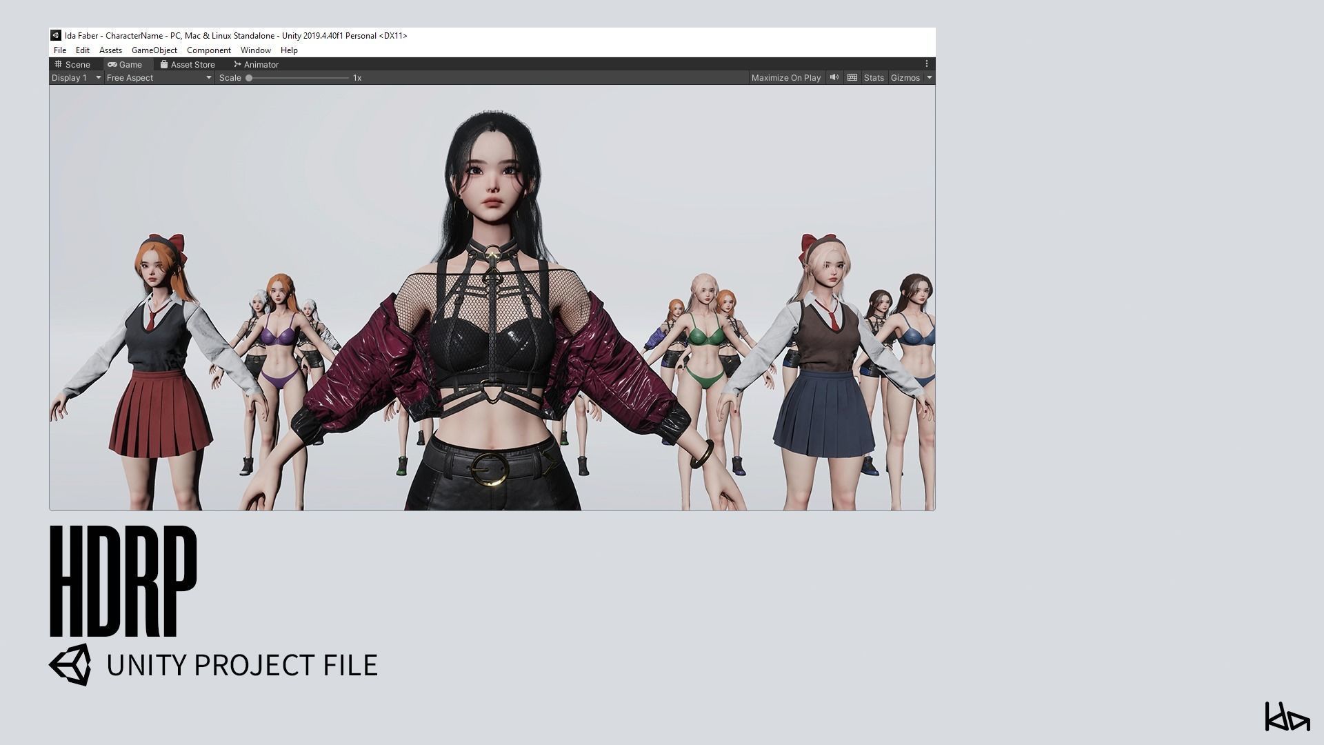 K-POP SERIES Sun - Game Ready Low-poly 3D model_25