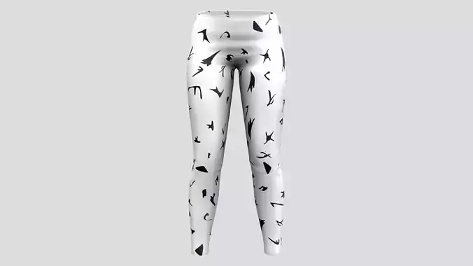 Abstract Black and White Leggings