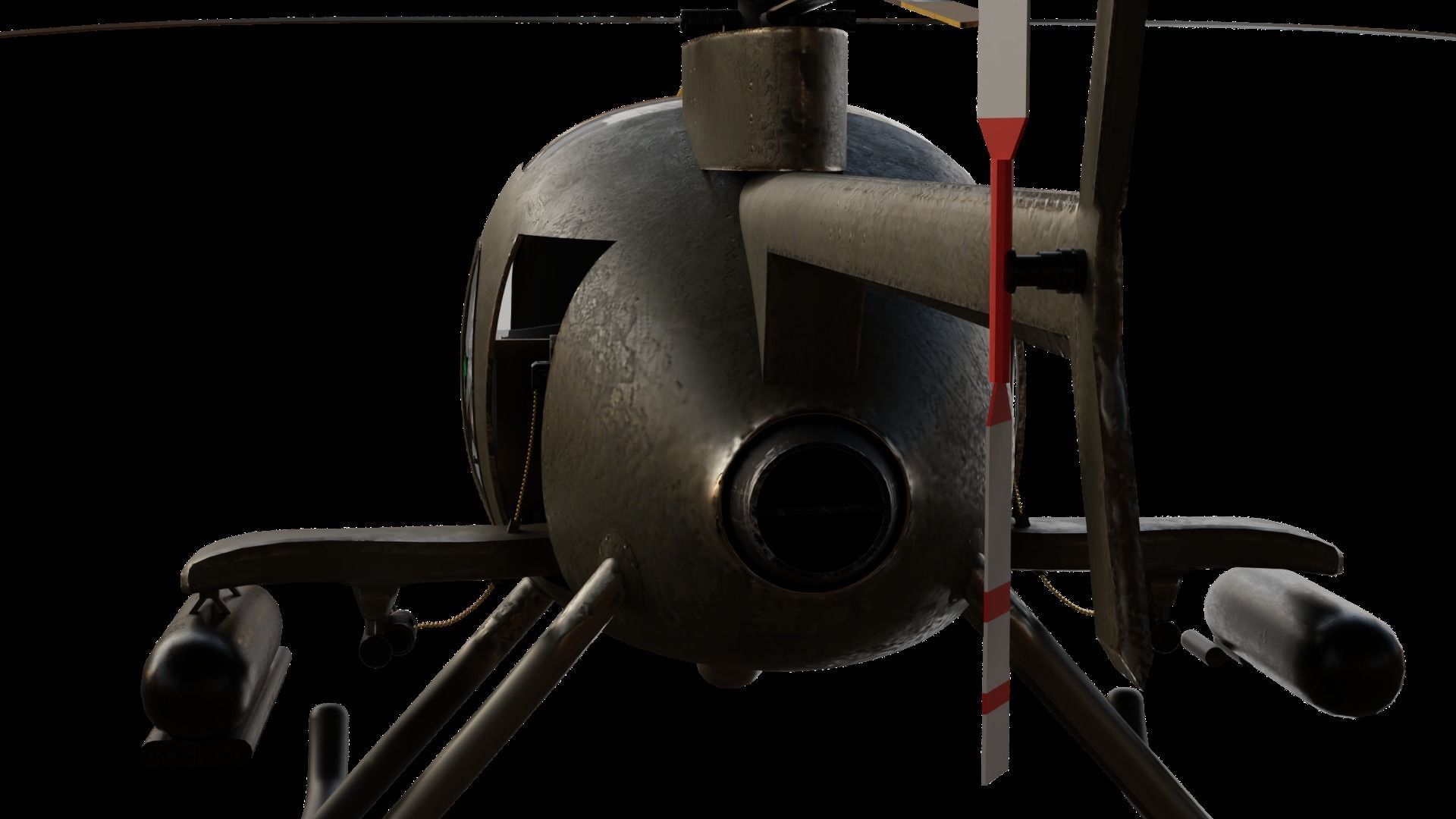 The MD 530G armed  helicopter Low-poly 3D model Low-poly 3D model_3