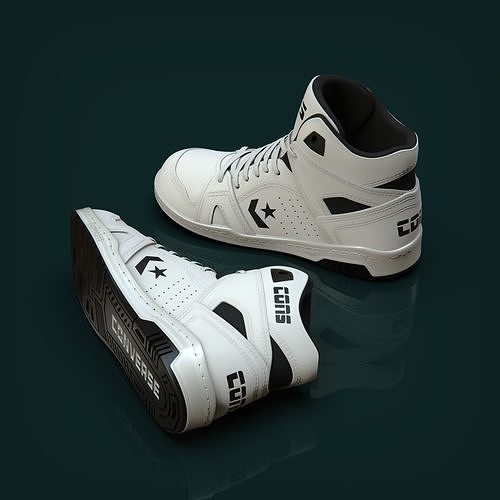 7-Sneakers pair of high top sneakers 3D model
