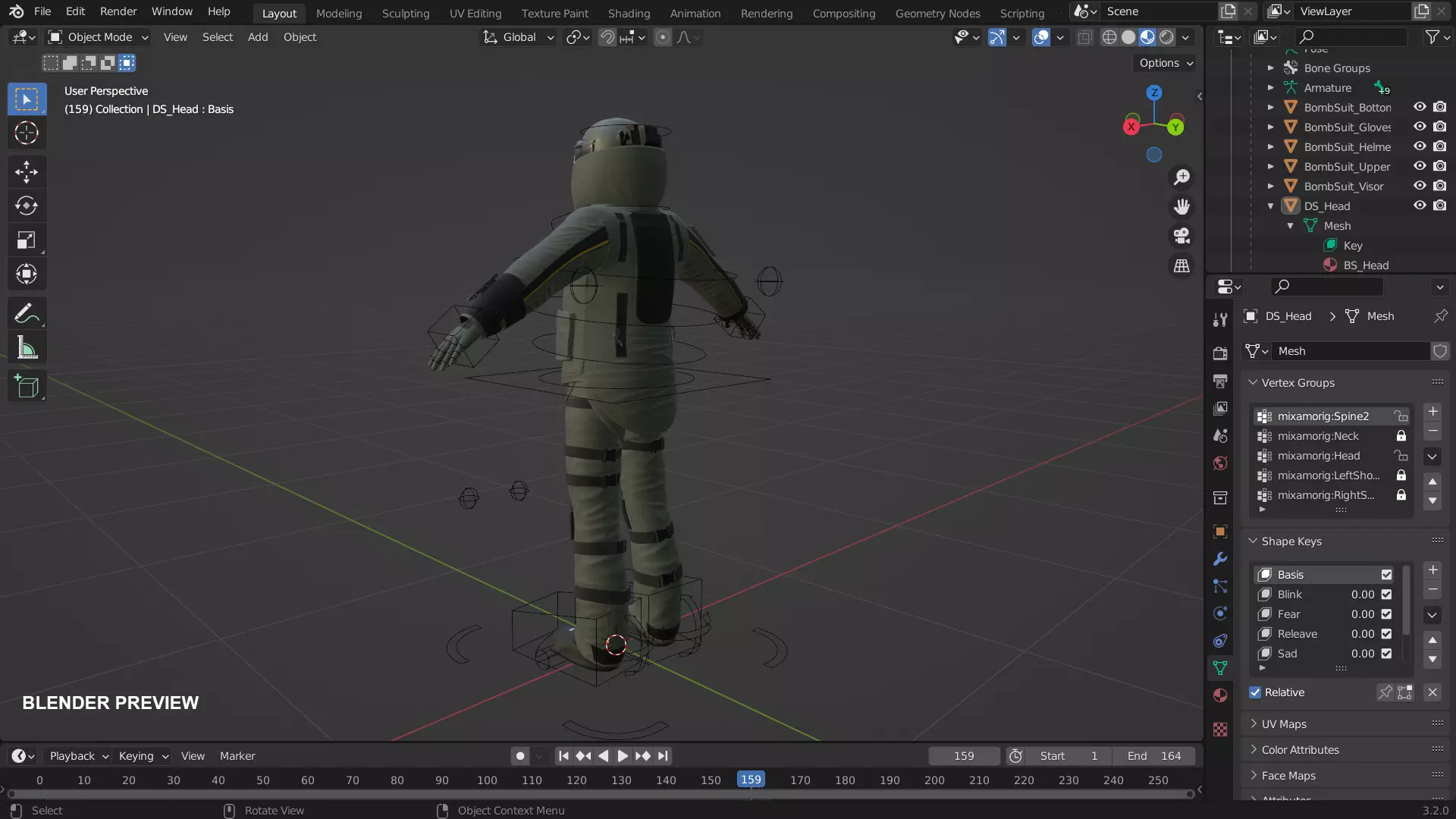 Bomb Suit EOD 9 Low-poly 3D model_21
