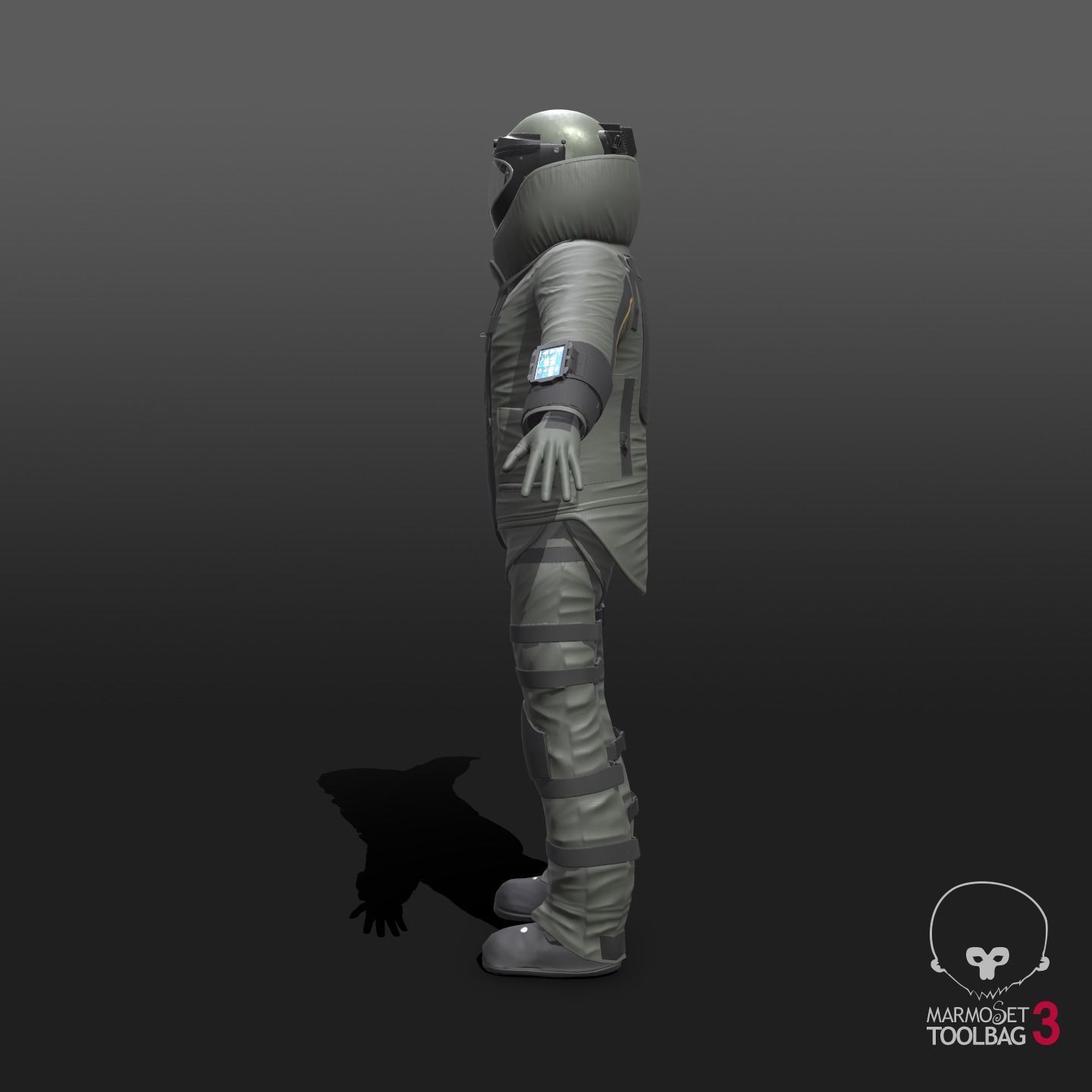 Bomb Suit EOD 9 Low-poly 3D model_14