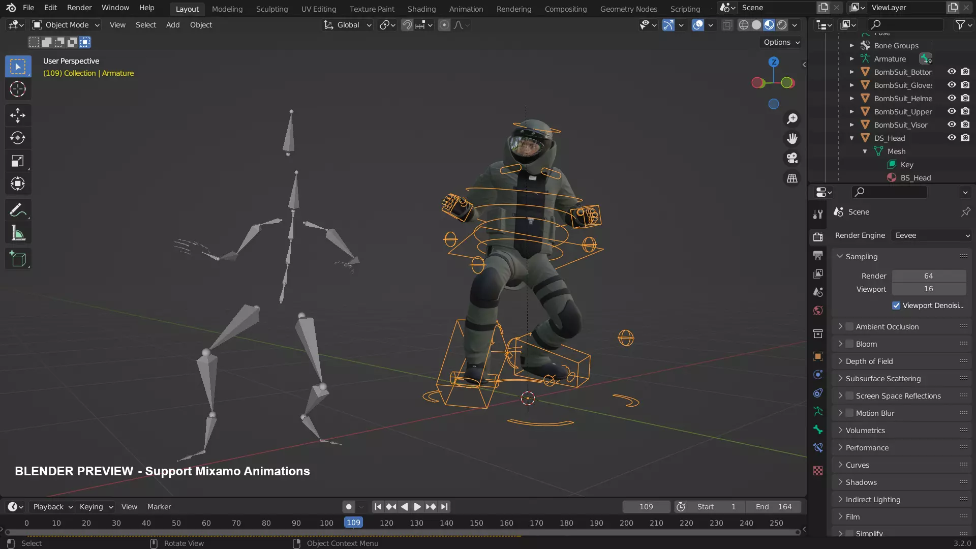 Bomb Suit EOD 9 Low-poly 3D model_22