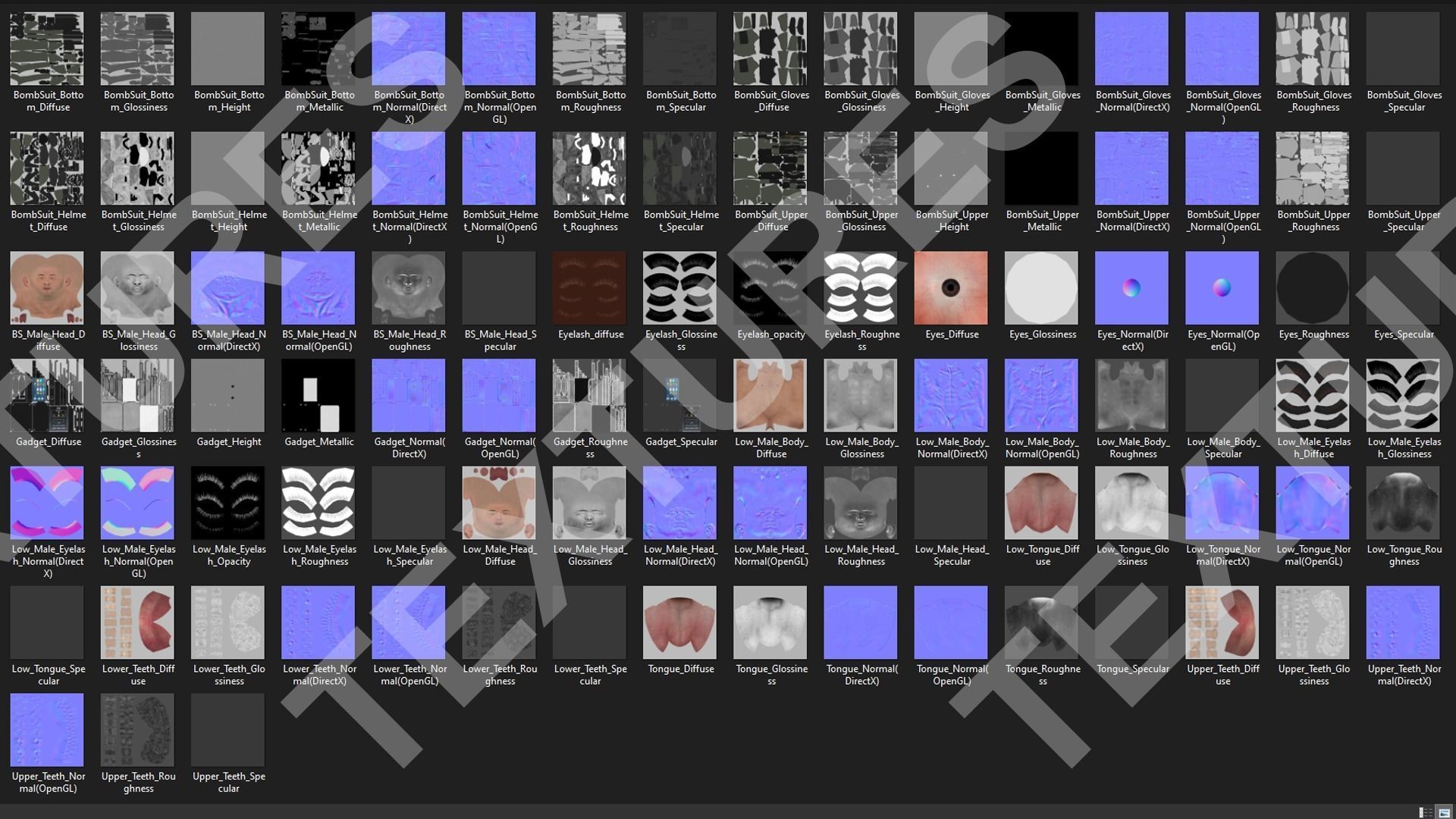 Bomb Suit EOD 9 Low-poly 3D model_31