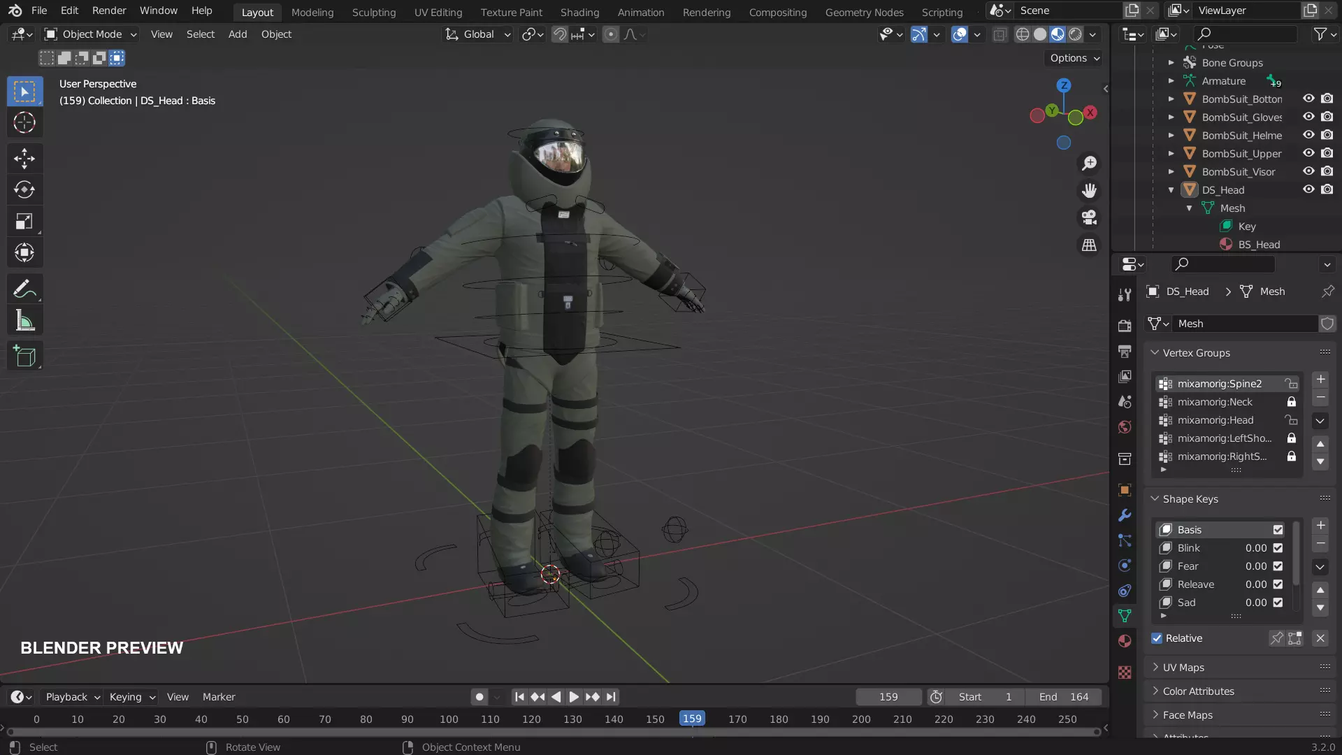 Bomb Suit EOD 9 Low-poly 3D model_20