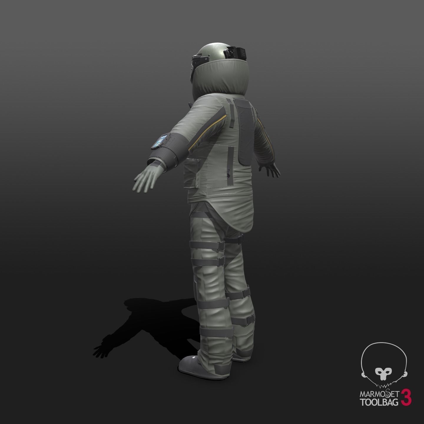 Bomb Suit EOD 9 Low-poly 3D model_13