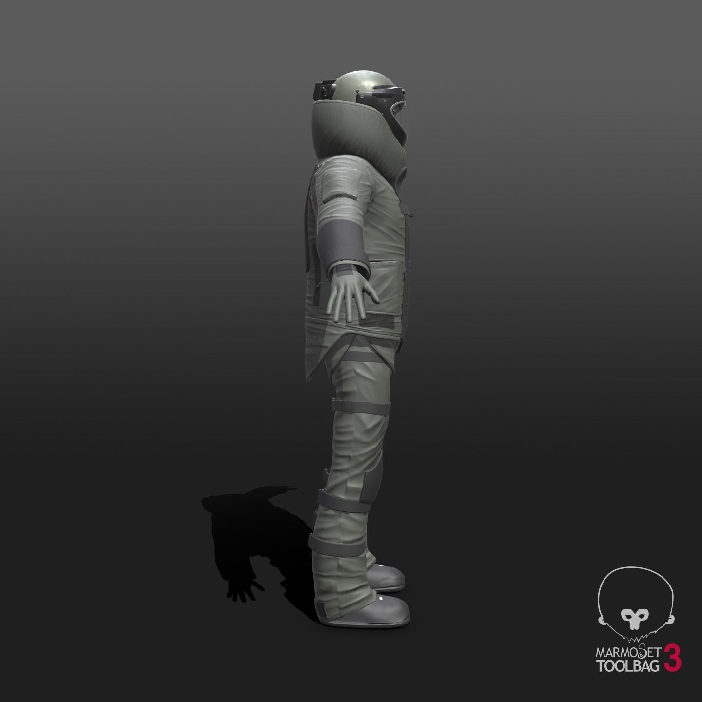 Bomb Suit EOD 9 Low-poly 3D model_10