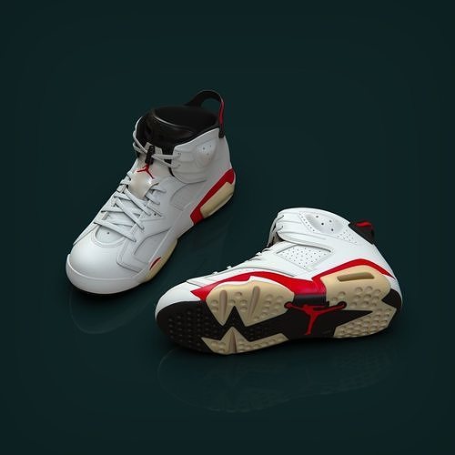 10-Sneakers air jordan retro 3D model