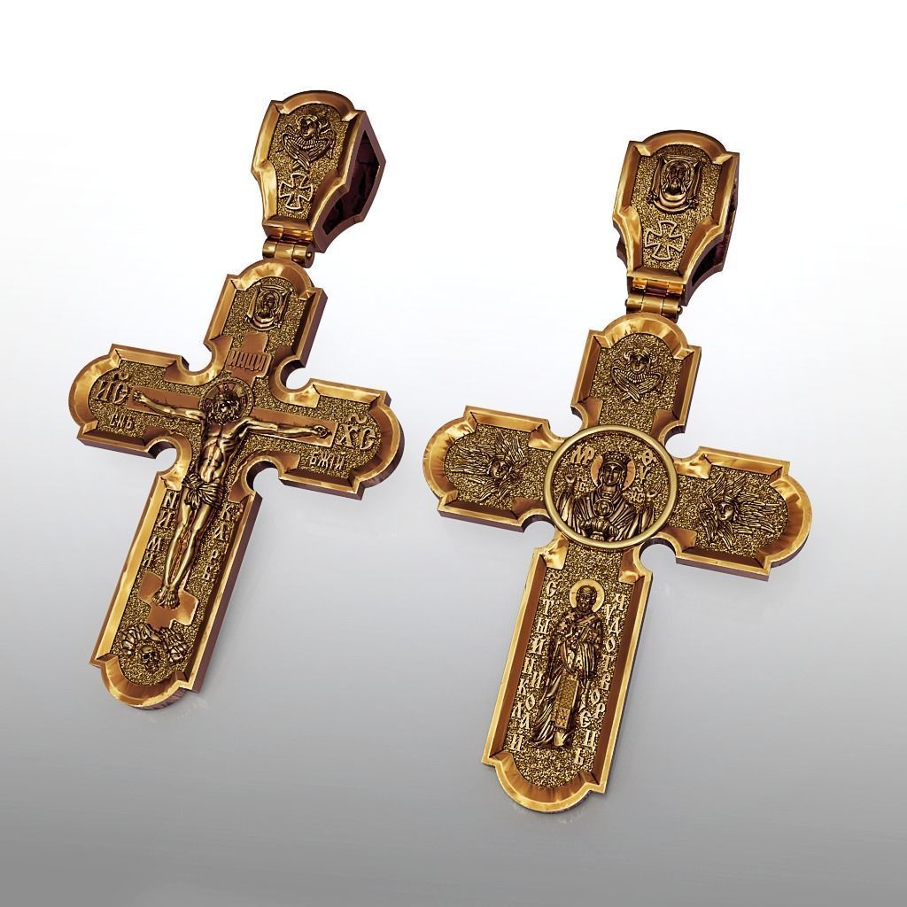 Ortodox cross 001 3D print model_5