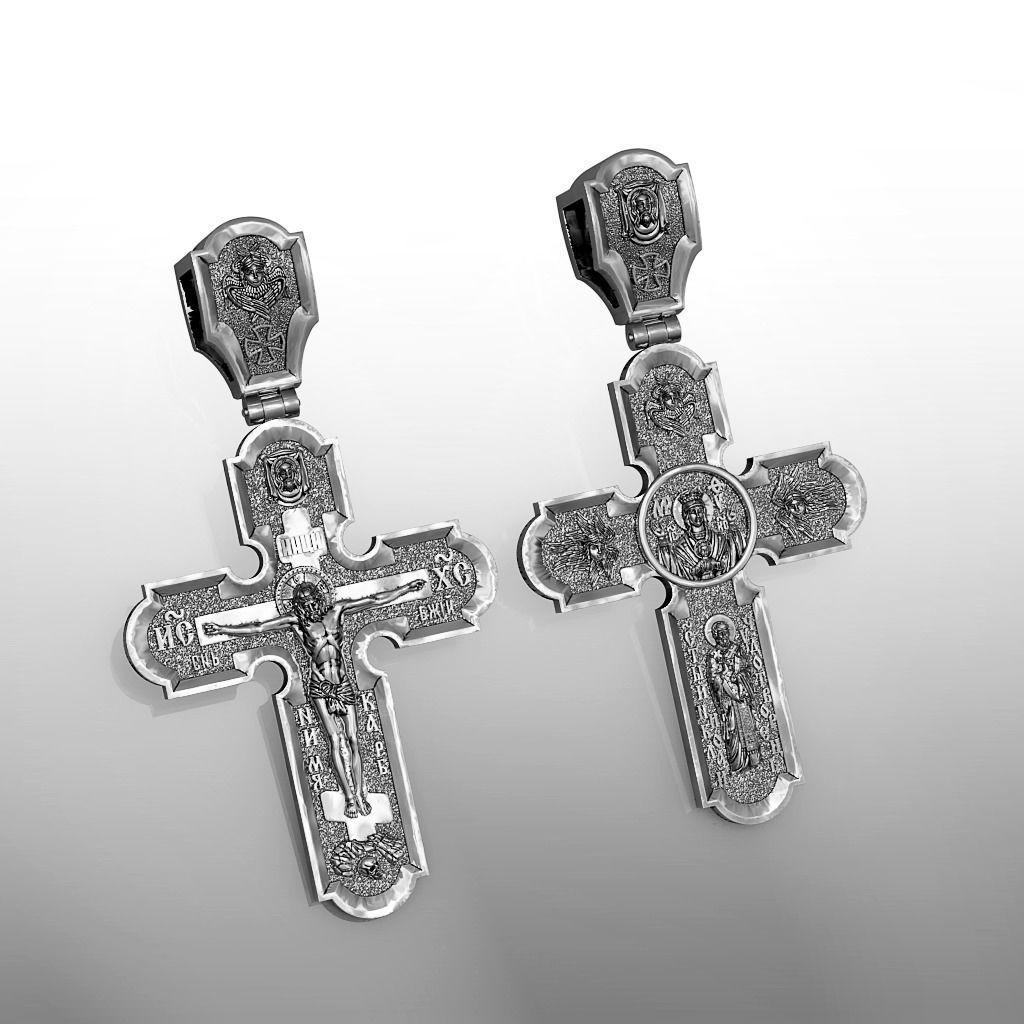 Ortodox cross 001 3D print model_8