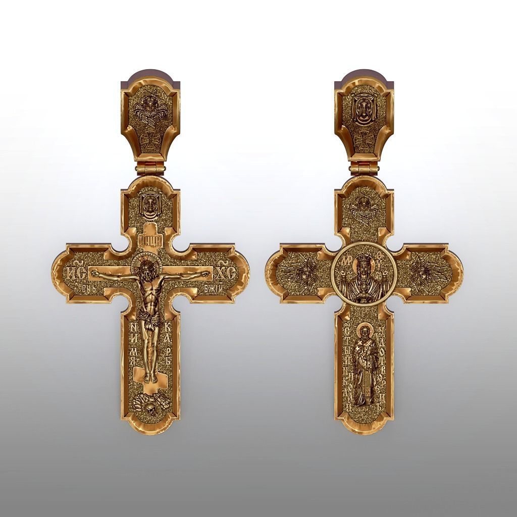Ortodox cross 001 3D print model_7
